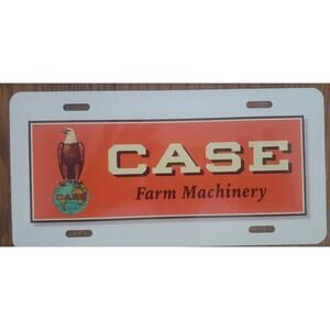 Case Tractor Old Abe Logo Aluminum Vanity License Plate Tag